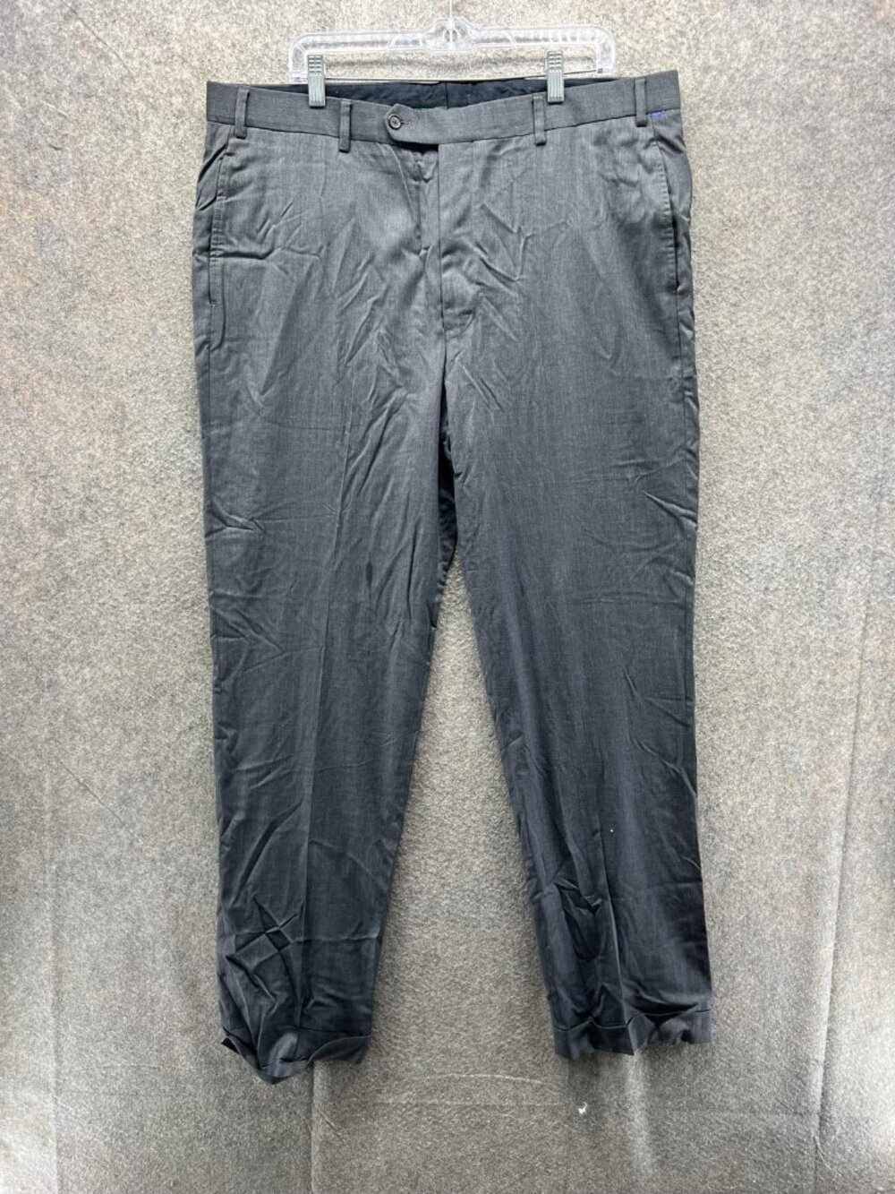 Brooks Brothers Dress Pants Men 38 Gray Wool Flat Front Straight Country Club